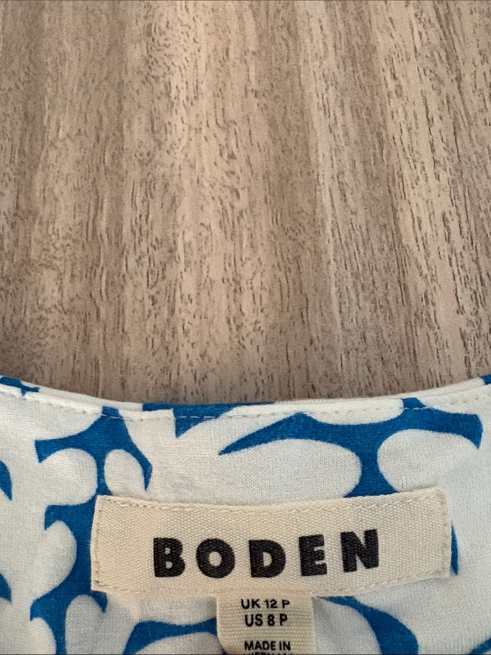 Boden Paloma Jersey Maxi Dress Women’s Size 8 Petite Blue and White - Picture 5 of 9